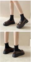 Nuevos zapatos individuales de un pedal, mocasines con suela de muffin, cabeza redonda - details 10