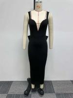 Elegante Vestido Midi con Lazo de Espalda y Volantes Perfecto para Fiestas Nocturnas, Clubes y Eventos de Moda para Mujeres - details 0