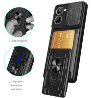 Funda con soporte magnético para OPPO Realme, carcasa con ranura para tarjeta, para modelos 10, 4G, 9, 8, 7 Pro, 8i, 9i, C35, C31, Reno 8, 8T, A17, A58, A57, A52, A72, A76 - details 1