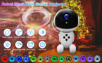 Proyector de estrellas para dormitorio, lámpara LED de techo con temporizador y mando a distancia, luz nocturna, Robot con agujero negro - details 2