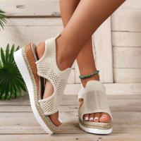 Sandalias de tacón de cuña para mujer, zapatos informales a la moda de verano - details 5