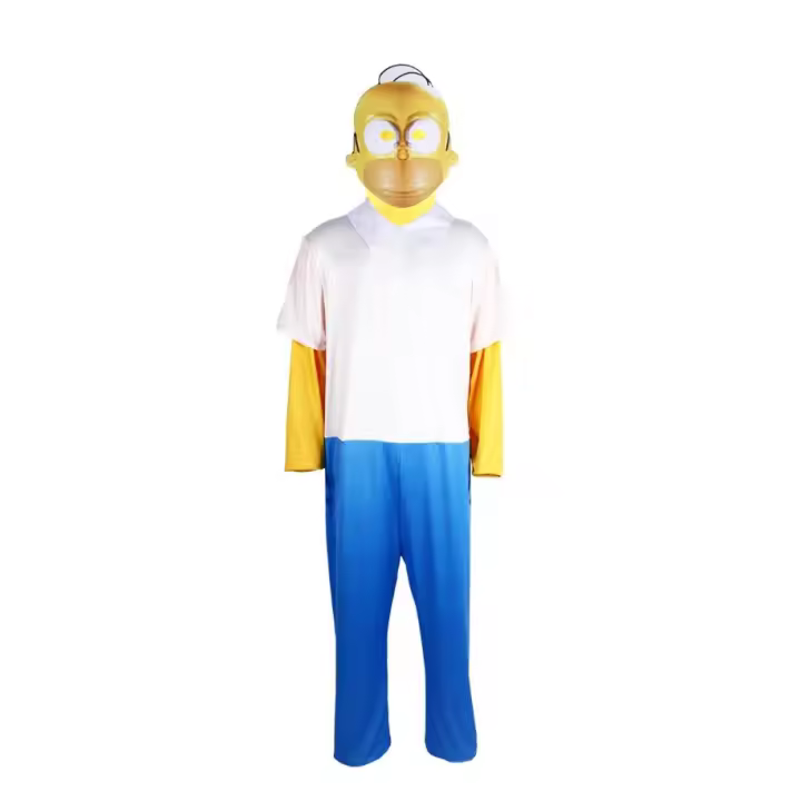 Disfraz de Halloween de Los Simpson, mono de cosplay, juego de rol de Homer, fiesta de cumpleaños, mascarada - 1