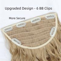 Extensiones de cabello con Clip de 18 pulgadas, permanente de maíz, pelo ondulado corto y rizado, peinado sin costuras, postizos gruesos invisibles - details 4