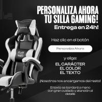Silla de Gaming Azul y Negra, Silla Ergonómica de Oficina con Respaldo Regulable de 90 °   un 120 ° , con reposacabezas, reposabrazos y soporte lumbar. Rotación omnidireccional de 360° ° - details 23