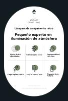 faroles de camping recargable mini al aire libre jardin Portátil multifunción carpa Linterna niña - details 1