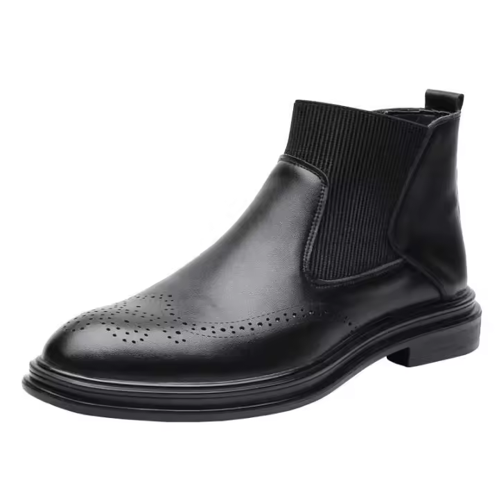 Botas Chelsea de cuero de ante premium para hombre, tobillo de moda de diseñador italiano, 2021 - 1
