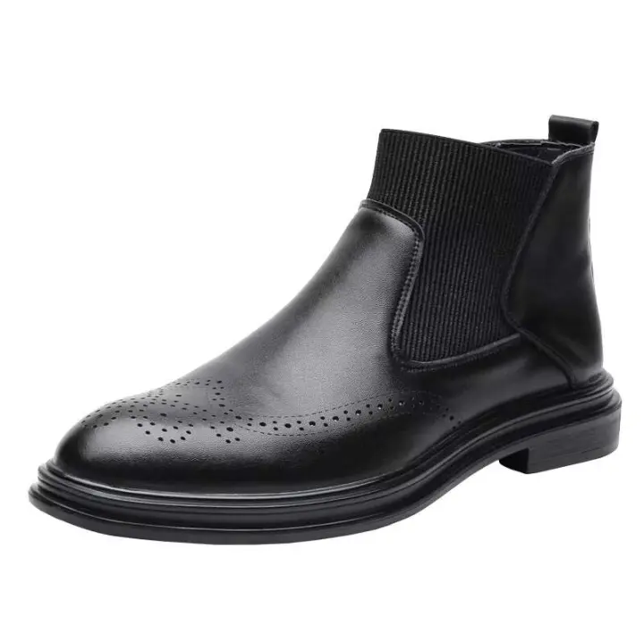 Botas Chelsea de cuero de ante premium para hombre, tobillo de moda de diseñador italiano, 2021 - 1