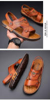 Sandalias de Hombre de Cuero Genuino Comodidad y Frescura en Verano Antideslizantes para Uso Exterior - details 14