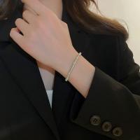 Nueva pulsera coreana exquisita geométrica con apertura Simple, pulsera de Metal elegante a la moda, joyería para mujer - details 4
