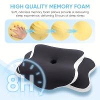 1 almohada de mariposa negra: ultrasuave, soporte para el cuello para dormir mejor, diseño de doble capa para uso versátil, solo lavado a mano, estilo contemporáneo, perfecto para personas que duermen de lado o de espalda, almohadas para dormir - details 1