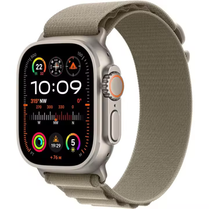 Apple Watch Ultra 2 GPS Cellular Correa de titanio Ca de 49 mm con anillo de olivo alpino - 1