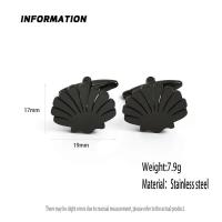 Gemelos de acero inoxidable chapados en oro en forma de abanico, puños de camisa TRE, accesorios formales de negocios, juego de 3 colores, novedad 2024 - details 1