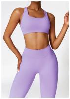 Conjunto de Yoga 2 Piezas Deporte para Mujeres Ropa de Gimnasio con Sujetador Deporte Mallas Cintura Alta Shorts Yoga Leggings Traje de Fitness Material Exterior de Nylon - details 18