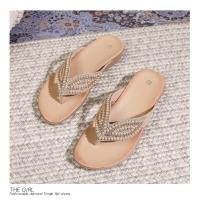 Sandalias Bohemias Mujer 2025 con Cristales - Punta Redonda y Suela Plana |   Zapatos de Verano Elegantes para Playa y Paseos Urbanos - details 33