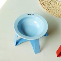 Cuenco de cerámica con disco volador para mascotas, cuenco redondo Multicolor para gatos OVNI, cuenco de comida para gatos elevado antideslizante de estilo coreano para gatos y perros - details 4