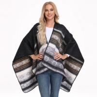 Nuevo chal de otoño e invierno para mujer, imitación retro de Cachemira con abertura, capa gruesa y cálida, chaqueta, estilo pasarela - details 1