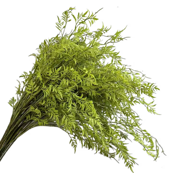 Rama de hoja persa Artificial grande, plantas de hojas de helecho falsas de plástico realista, plantas verdes simuladas elegantes, decoración de jardín al aire libre - 1