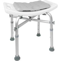 Taburete de Baño Ducha (150 kg) Reforzado con Doble Barra, Cojín, Silla Ajustable, Banqueta Antideslizante, Sin Herramientas - details 0