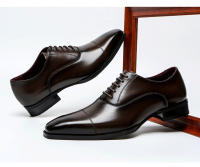 Zapatos de boda de cuero para hombres, Cabeza cuadrada de tres articulaciones, Zapatos de cuero para hombres - details 3