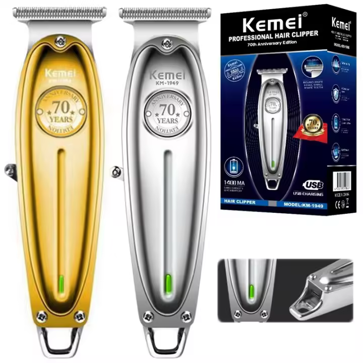 Kemei-cortadora de pelo profesional de metal para hombre, máquina eléctrica para cortar el pelo y la barba, 1949 Pro - 1