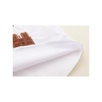 Blusa De Algodón Blanca Casual Para Mujer Cuello En V Con Botones Manga Larga Bordada Estilo Casual Blusa Transversal - details 12