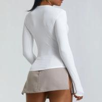 Camiseta de Yoga de Nylon Transpirable y Secado Rápido Top de Gimnasio para Mujeres con Estilo Delgado y Adelgazante Ideal para Primavera/Verano - details 7