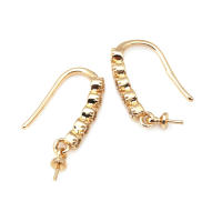 Latón color oro de 18 quilates, compatible con cuentas de medio agujero con ganchos de medio pasador para pendientes, joyería de alta calidad, accesorios para manualidades. - details 29