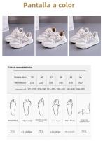 Zapatillas de cuero, nuevas zapatillas ligeras para correr, zapatos blancos de suela blanda - details 4