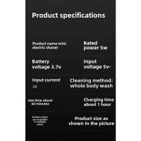 Nuevo eléctrico mini cuerpo completo lavado doble cabeza magnética succión hogar portátil hombre afeitadora - details 1