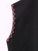 Chaleco Floral bordado Vintage para mujer, chaleco abierto sin mangas, Top corto informal de verano - details 33