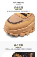 Hombres Estilo Retro Británico High-Top Primavera Transpirable Tobillo Con Cordones Trabajo De Goma Montañismo Al Aire Libre Desierto Combate Ruibarbo - details 16