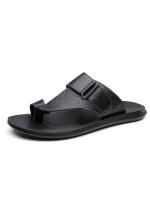 2025 verano hombres sandalias de cuero gran tamaño moda cien con simple juventud masculina playa zapatos zapatillas - details 0