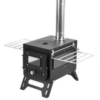Estufa de leña para acampar al aire libre, calentador de acero inoxidable con leña y ventana para fuego de tienda, chimenea para Patio - details 8