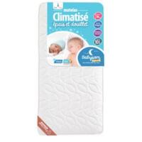 Babysom - Colchón Cuna Bebé Bambú - 60x120 cm - Natural - Altura 14 cm - Antiácaros - Antiasfixia - Transpirable - Reglaje Térmico - Desenfundable - details 4