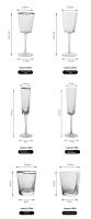 Copa de Vino Rojo Martillado con Borde Dorado Ligero 140ML-250ML Ideal para Hogar y Dining - details 3