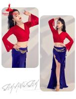 Baile de tres mujeres, blusas y faldas de gasa de manga larga, trajes de danza del vientre oriental para niñas - details 14