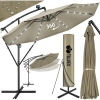 Parasol Excentrico de Sombrilla con 32 Luces LED Solar Giratorio 360º, Protección UV - details 45