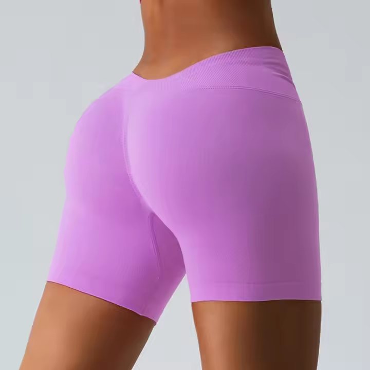 Pantalones cortos de Yoga de cintura alta para mujer, ropa deportiva informal para entrenamiento, levantamiento de glúteos, gimnasio, correr - 1