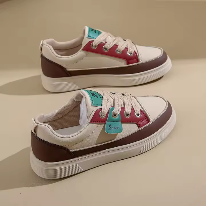 2025 Nuevas Zapatillas de Plataforma Versátiles Casual para Mujeres Estudiantes Pequeñas Blancas Cómodas. - 1