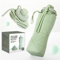 Botella plegable para beber, Botella de agua de silicona plegable para camping y senderismo, Botella de agua de viaje portátil para deportes al aire libre, Resistente al agua, 600 ml, Sin BPA, A prueba de fugas, Fácil de transportar, A prueba de roturas - details 10