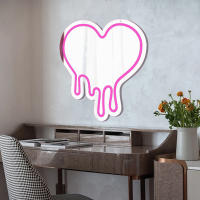 Luz de Espejo de Neón LED Alimentada por USB Decoración de Pared Regalo Ideal para Habitación de Novia y Niña Soporte de Maquillaje para Sala de Estar - details 4