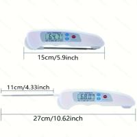 Termómetro plegable a prueba de polvo, sonda para leche, cocina, aceite para hornear, barbacoa, medidor de temperatura del agua y alimentos, 1 ud. - details 5