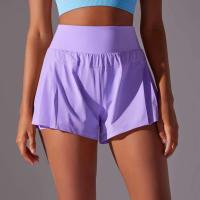Pantalones cortos deportivos transpirables de cintura alta para mujer, pantalón corto para correr, gimnasio, doble cara, antibrillo, informales, atléticos - details 15