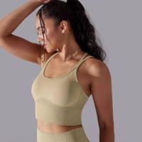 Sujetador de yoga sin costuras para mujer, sujetador deportivo cruzado de alto impacto, a prueba de golpes, top corto, transpirable, antisudor - details 37