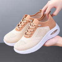 Zapatillas Deportivas de Moda para Mujeres Fly Weave Pareja Zapatillas de Correr Transpirables Casuales Alineación de Tela Cierre de Cordones - details 4
