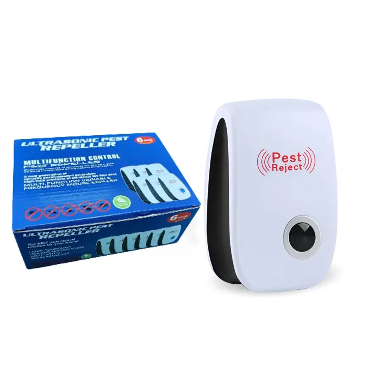 LZ1217 Repelente de plagas ultrasónico, 4 unidades, repelente de mosquitos electrónico profesional, repelente ultrasónico de insectos, repelente de ratones ultrasónico para insectos, moscas, cucarachas y arañas. - 1