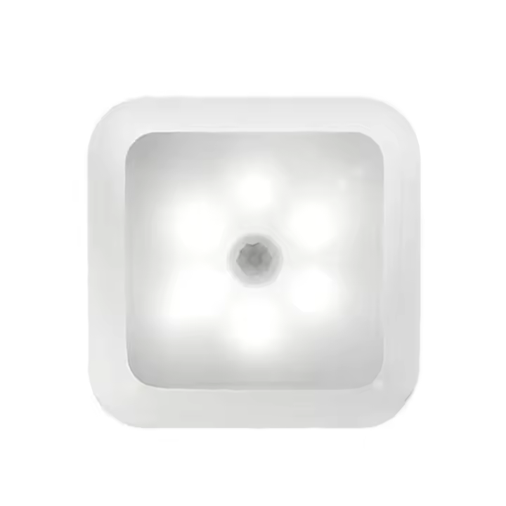 Luz LED inteligente con sensor de movimiento, funciona con pilas, ideal para dormitorios - 1