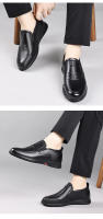 Zapatos de Cuero de Vaca de la Primera Capa para Hombres Zapatos Formales Casuales para Edades Medianas y Mayores con Aumento de Altura - details 11
