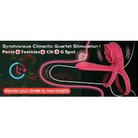 Embalaje privado SEXY Rose Ring Vibrador Potente Estimulador de manga Retraso de la eyaculación Punto G Masajeador de clítoris Juguete sexual para pareja 18+ - details 1