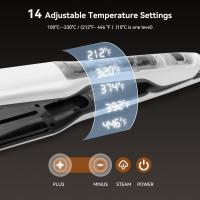 Plancha de pelo a vapor, salón profesional, Nano titanio, cerámica, plancha plana de vapor, planchas alisadoras de pelo para suavidad - details 3